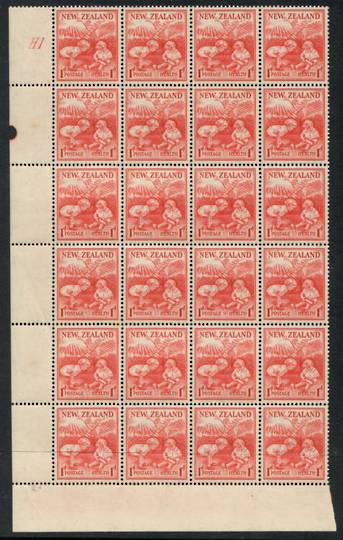 NEW ZEALAND  1938 Health  Block of 24.  Plate H1 - 19704 - Used