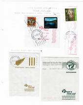 NEW ZEALAND Alternative Postal Operator Pete's Post Limited Selection of 4 samples on piece from commercial mail. Include stamps