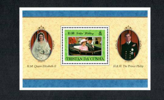 TRISTAN DA CUNHA 1997 Golden Wedding of Queen Elizabeth 2nd and Prince Philip. Miniature sheet. - 19870 - UHM