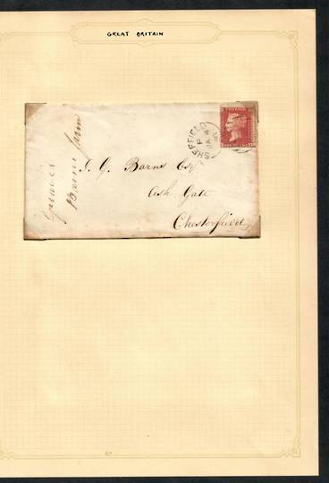 GREAT BRITAIN 1858 Letter from Sheffield to J G Barnes Ash Gate Chesterfield. - 19892 - PostalHist