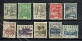 JAPANESE OCCUPATION of MALAYA 1943 Definitives. Set of 10. Heavily hinged. Need soaking and cleaning on the reverse. Treat as MN