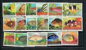 COCOS (KEELING) ISLANDS 1979 Fish. Set of 17. - 20053 - VFU