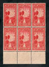 NEW ZEALAND 1933 Health. Block of six. - 20059 - UHM