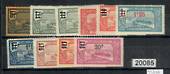 GUADELOUPE 1925 set of 10 surcharges. Extremely lightly hinged mint. - 20085 - LHM