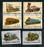 ST THOMAS & PRINCIPE 1982 Trains. Set of 6. - 20189 - VFU