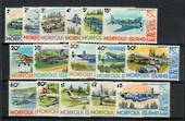NORFOLK ISLAND 1980 Definitives Aeroplanes. Set of 16. - 20242 - UHM
