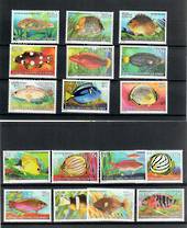 COCOS (KEELING) ISLANDS 1979 Fish. Set of 17. - 20251 - UHM