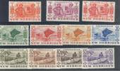 NEW HEBRIDES 1953 Definitives. Set of 11. - 20252 - UHM