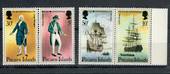 PITCAIRN ISLANDS 1976 Bicentenary of the American Revolution. Set of 4 in joined pairs. - 20254 - UHM