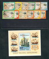 NORFOLK ISLAND 1994 Definitives. Pacific Explorers. Set of 12 and miniature sheet. - 20282 - LHM
