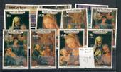 AITUTAKI 1987 Hurricane Relief Fund. Set of 11. Mostly vfu but some uhm. - 20285 -