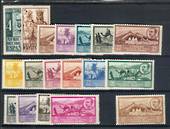 SPANISH WEST AFRICA 1949 UPU 1949 Air and 1950  Definitive set of 16 complete. All very lightly hinged. - 20288 - MNG