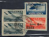 ITALY 1940 era. Four stamps on piece. Express postmark. - 20356 - Used