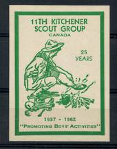 CANADA 1962 11th Kitchener Scout Group. Label in fine never hinged condition. - 20395 - Cinderellas