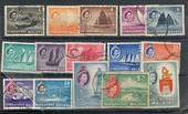 SINGAPORE 1955 Elizabeth 2nd Definitives. Set of 15. Commercially used. - 20463 - Used