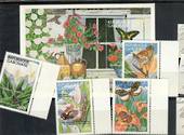 GABON 1997 set of 4 and of 2 miniature sheets. Orchids  other flowers insects and butterflies. - 20492 - UHM