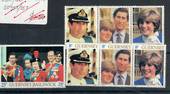 GUERNSEY 1981 Royal Wedding. Set of 7. Lower values in joined strips. - 20495 - UHM
