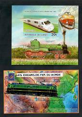 GUINEA 1985 Trains. 2 Miniature sheets. - 20516 - UHM