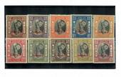 JAIPUR 1931-1946 Officials including the ½ anna Black and Violet issued in 1931 and the 1 rupee Black and Yellow-Bistre all in f