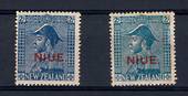 NIUE 1927-1928 Geo 5th Admirals. Jones paper Deep Blue and the Cowan paper Light Blue. - 20564 - Mint