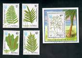 TUVALU 1987 Ferns. Set of 4 and miniature sheet. - 20589 - VFU