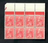 NEW ZEALAND 1926 1d Admiral. Block of 8. Only 5 stamps meet the criteria. - 20617 - UHM
