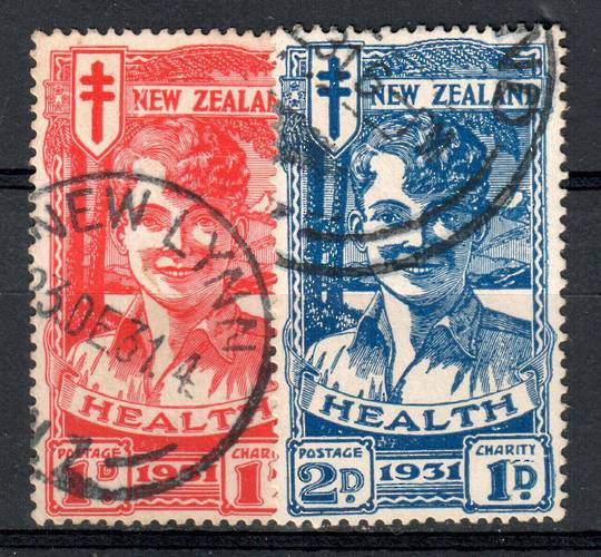 NEW ZEALAND 1931 Health. Set of 2. Circular cancels a little heavy but genuine. - 20646 - Used