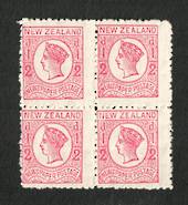 NEW ZEALAND 1873 ½d Newspaper Stamp. Perf 12½. Block of 4. - 20663 - UHM