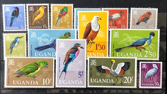 UGANDA 1965 Definitives Birds. Set of 14. - 20736 - UHM