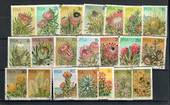 SOUTH AFRICA 1977 Definitives Proteas and other Succulents. Set of 21. - 20770 - VFU