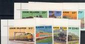 COOK ISLANDS 1985 Famous Trains. Set of 8. - 20777 - UHM