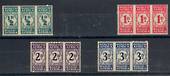 SOUTH AFRICA 1943 Postage Due War Issue. Set of 4 in units of three. Very lightly hinged. - 20781 - LHM