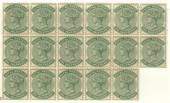 NATAL 1882 Victoria 1st Definitive ½d Dull Green. Block of 17. - 20784 - UHM