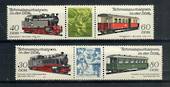 EAST GERMANY 1984 Narrow Guage Railways. Fourth series. Set of 4 in joined pairs with centre labels. - 20796 - UHM