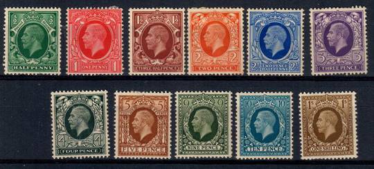 GREAT BRITAIN 1934 Geo 5th Definitives. Set of 11. - 20805 - Mint