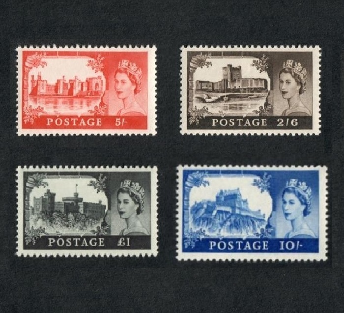 GREAT BRITAIN 1967 Elizabeth 2nd Definitives. High values. No watermark. Set of 4. - 20808 - UHM