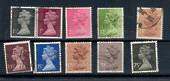 GREAT BRITAIN 1979-1980 Machins. 10 values issued due to increased postage rates. Commercially used. - 20828 - Used