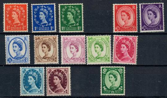 GREAT BRITAIN 1952 Elizabeth 2nd Definitives. Short set of 11 in fine UHM condition. Not checked for watermarks. Missing 2d 9d 1