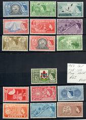 BERMUDA 1953 Elizabeth 2nd Definitives. 15 values in unhinged mint condition. Missing the 8d and 9d. The 1d is hinged. - 20884 -