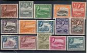 ANTIGUA 1953 Elizabeth 2nd Definitives. Set of 15. Top two values never hinged. - 20893 - Mint