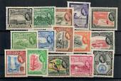 BRITISH GUIANA 1954 Elizabeth 2nd Definitives. Set of 15. - 20905 - LHM