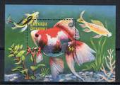 GRENADA GRENADINES Fish Miniature sheet. - 20914 - UHM