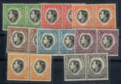 SOUTH WEST AFRICA 1937 Coronation. Set of 8 in joined pairs. - 20934 - UHM
