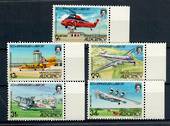ALDERNEY 1985 Aeroplanes. Set of 5. - 20954 - UHM