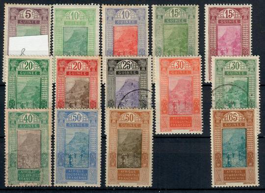 FRENCH GUINEA 1922 Definitives. Set of 25 less 2 values. Some fine used. - 20965 - Mint