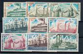 People's Republic of CONGO 1976 Airs Ships. Set of 9. - 20968 - UHM