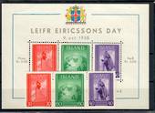 ICELAND 1938 Leif Eiricsson's Day. Set of 3 and miniature sheet. - 20970 - UHM