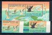 COCOS (KEELING) ISLANDS 1995 Sea-Birds of North Keeling Island. Set of 2 and miniature sheet. - 20983 - UHM