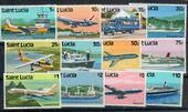 ST LUCIA 1980 Transport. Set of 12. - 20999 - UHM