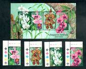SINGAPORE 1998 Joint issue with Australia. Orchids. Set of 4 and miniature sheet. - 21006 - UHM